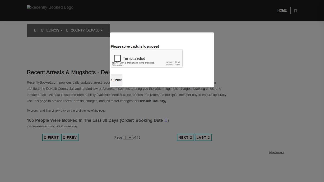 DeKalb County, Illinois Mugshots RecentlyBooked.com